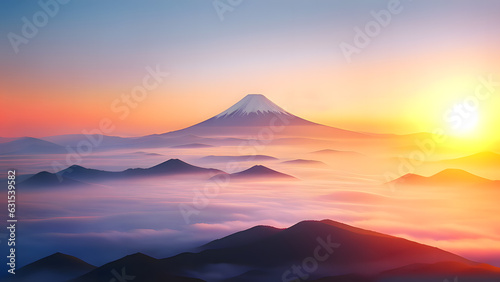 FUJI Mt.  Illustration by Generative Ai  © photofang