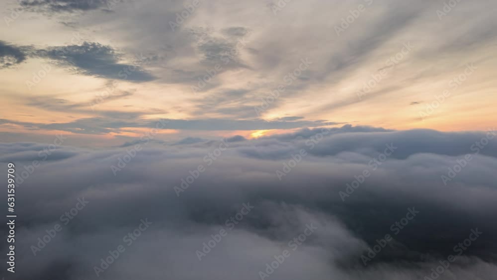 Hyperlapse video, 4K motion, Aerial view Beautiful of morning scenery Golden light sunrise at Military Telecommunications Center Pang Puai on high mountains Pang Puai, Mae Moh, Lampang, Thailand Hyperlapse video, 4K motion, Aerial view Beautiful of morning scenery Golden light sunrise at Military Telecommunications Center Pang Puai on high mountains Pang Puai, Mae Moh, Lampang, Thailand