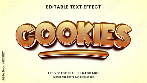 Cookies 3d editable text effect