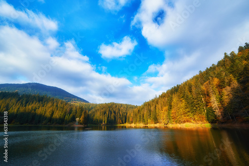 Autumn Splendor: Serene Carpathian Mountains and Synevir Lake