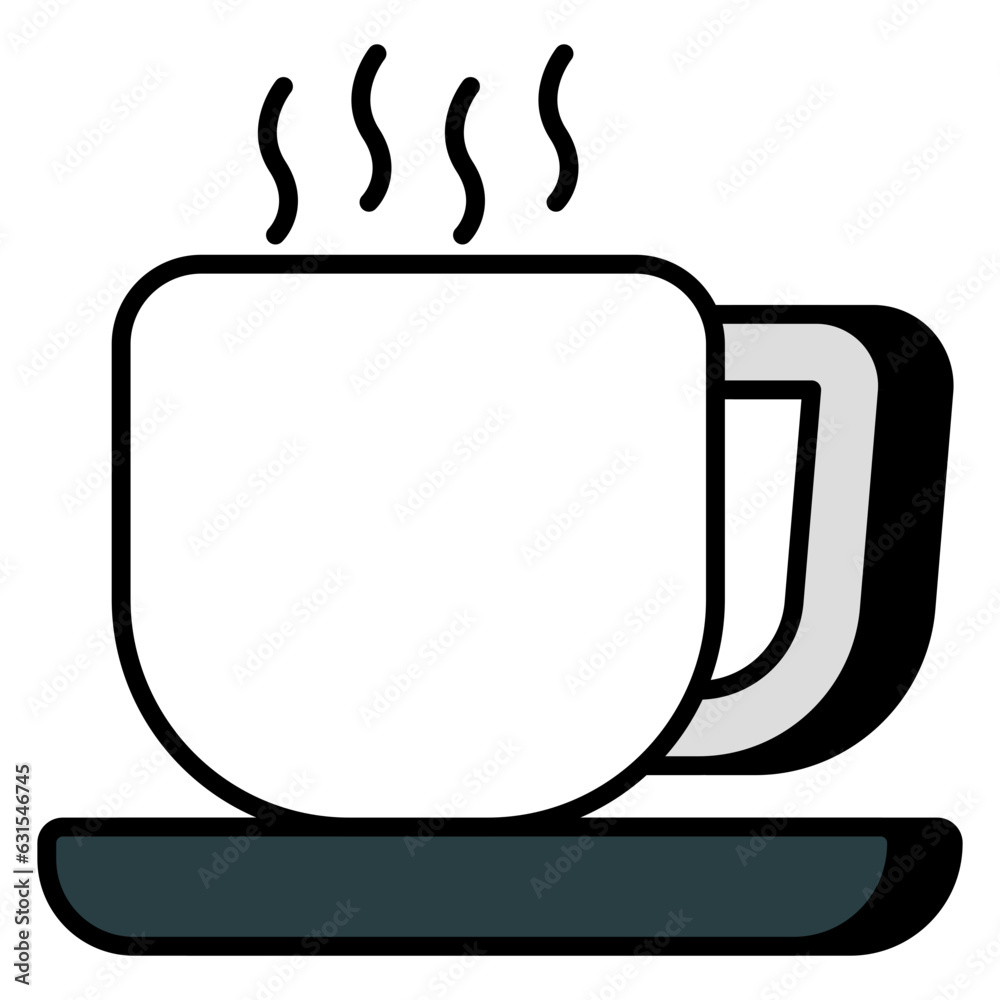 Modern design icon of teacup Modern design icon of teacup