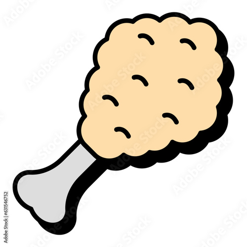 A perfect design icon of drumstick