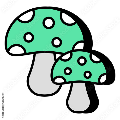 Modern design icon of mushroom