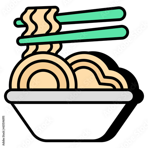 A yummy icon of pasta bowl