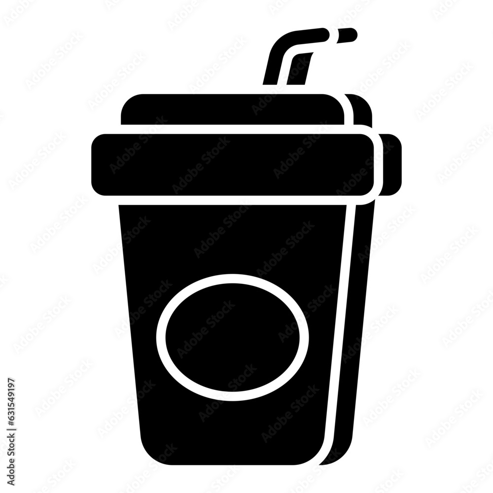 An editable design icon of takeaway drink An editable design icon of takeaway drink