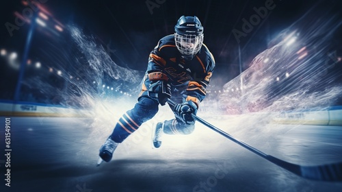 Photo of a hockey player in action on the ice photo