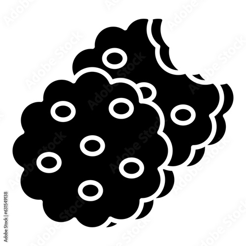 An editable design icon of biscuits