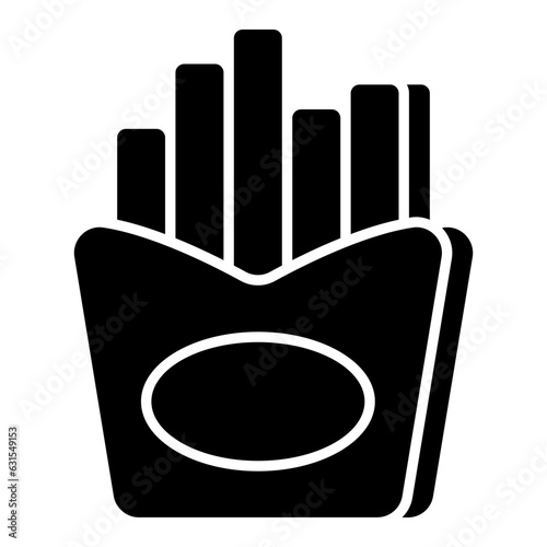 Vector design of fries packet