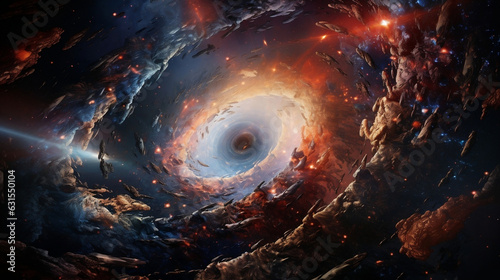 Unlocking the Universe: Black Holes as Cosmic Time Machines - Captivating Image for Sale