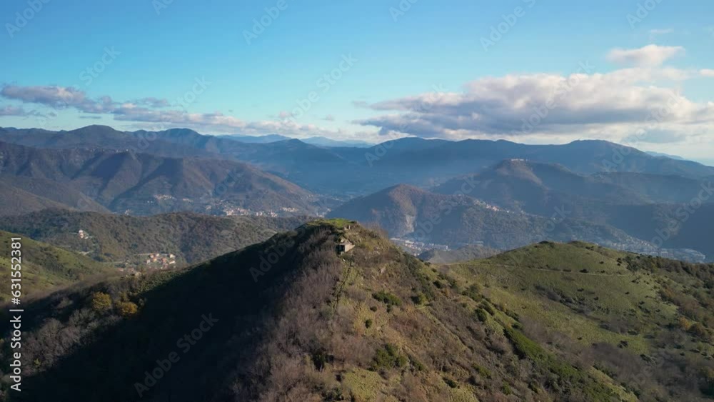 Drone view of the Forte Fratello Maggiore in Genoa, Italy Drone view of the Forte Fratello Maggiore in Genoa, Italy