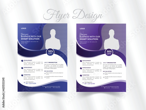 modern template, in blue color, and modern design, perfect for creative professional business