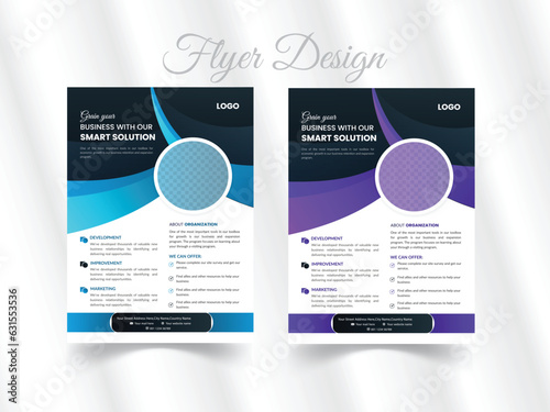 modern template, in blue color, and modern design, perfect for creative professional business.
