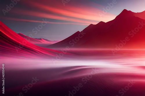 The Majesty of a Red Mountain under a Scarlet Sky" © Ya Ali Madad 