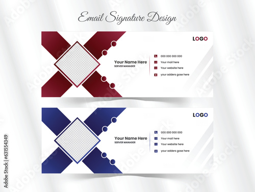 email signature Flat Mail template.  Modern and minimalist email signature.
