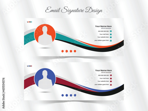 Professional Email Signature Template Modern. Email signature modern template design layout.