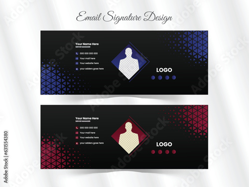 email signature and cover design. Modern Creative Email Signature Design Template for Business.