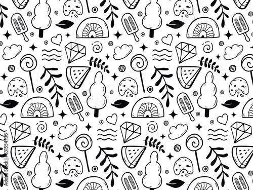 Kids doodle pattern