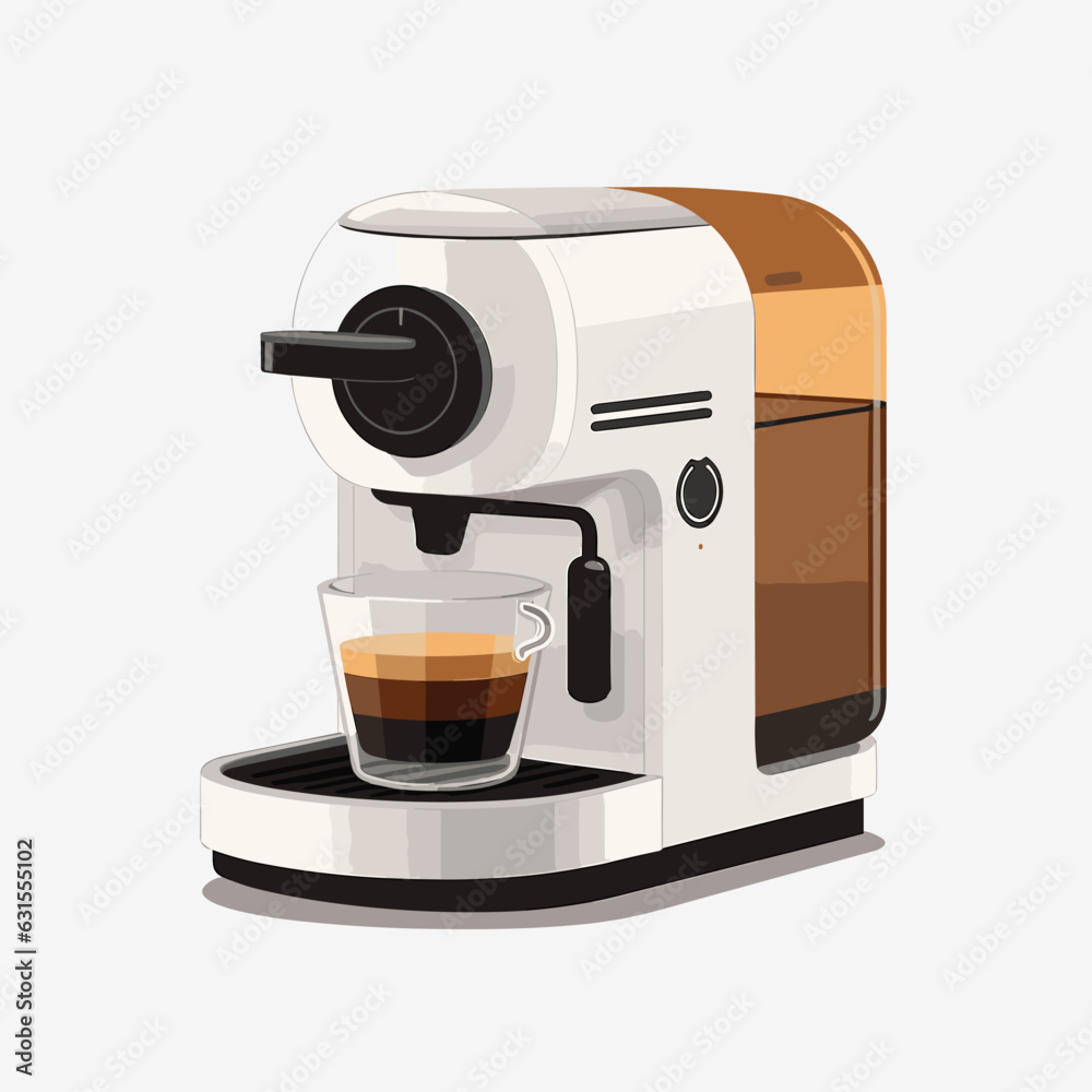 Vector illustration of a coffee machine on a white background Vector illustration of a coffee machine on a white background
