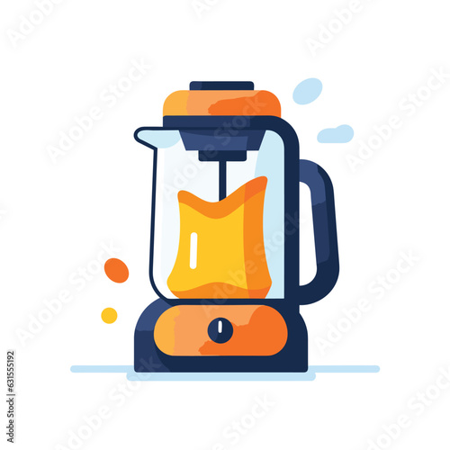 Vector illustration of a colorful and lively juicer