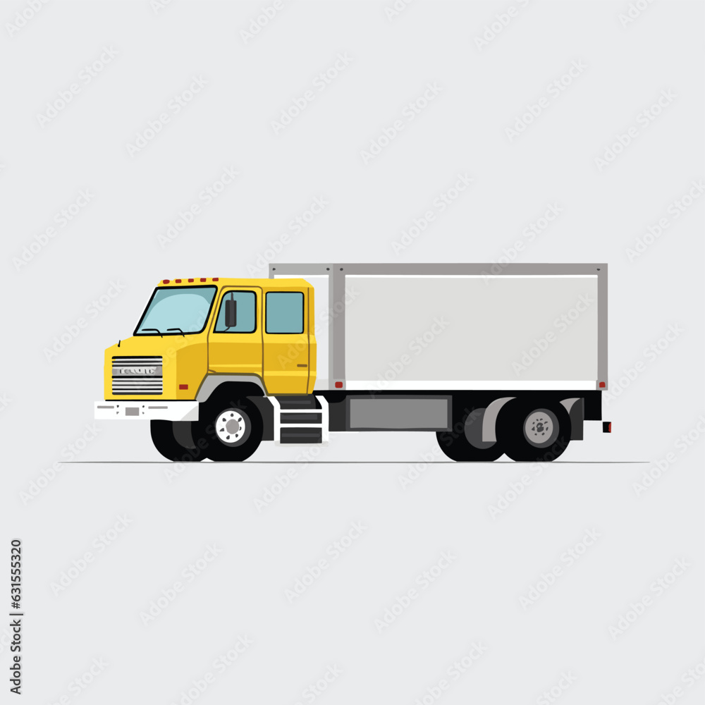Vector illustration of A large trucks on a light gray background