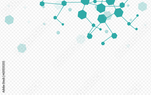 Futuristic Chemical Structure Vector Transparent