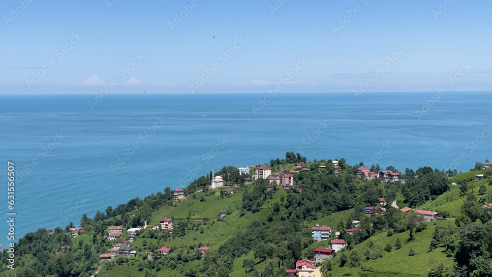 A view of the villages of the countryside of Risa on the Black Sea