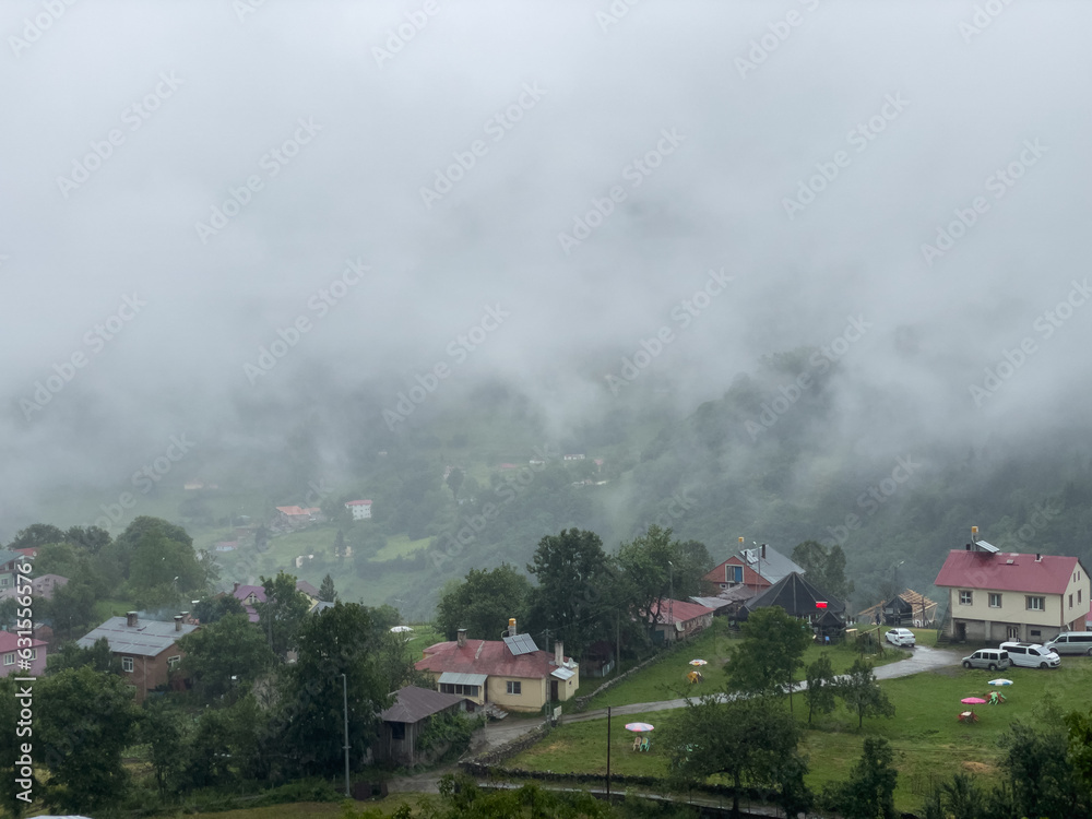 A picture of HamsiKoy village in a magical winter atmosphere A picture of HamsiKoy village in a magical winter atmosphere