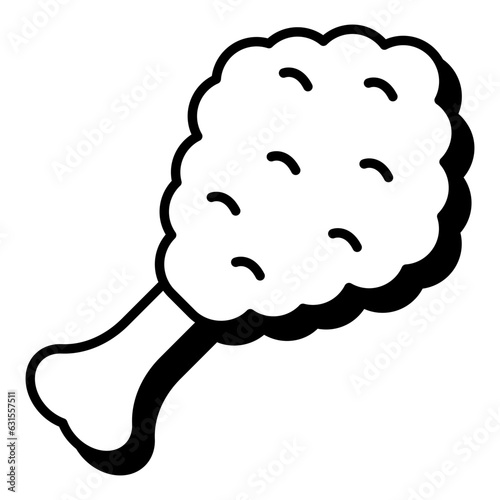 A perfect design icon of drumstick