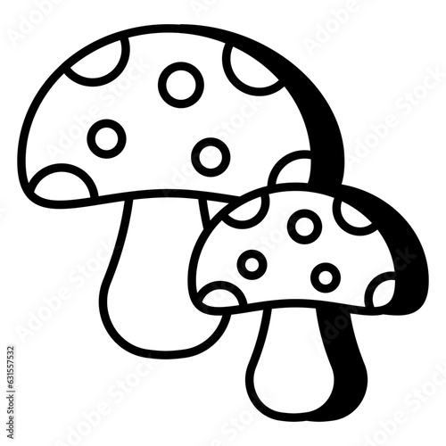 Modern design icon of mushroom