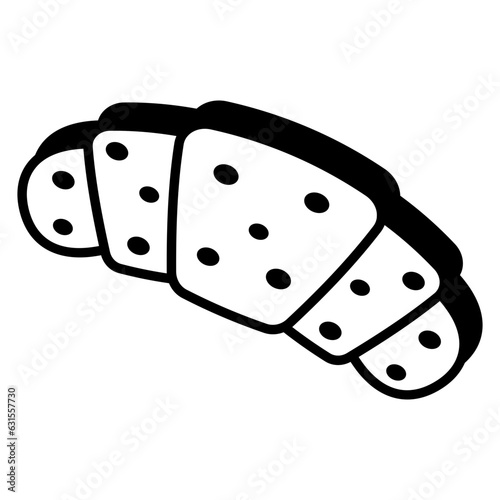 Croissant, icon of breakfast 