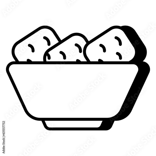 A yummy icon of macaroni bowl