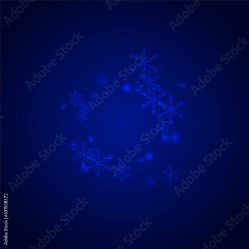 Shiny Confetti Vector Blue Background. Silver