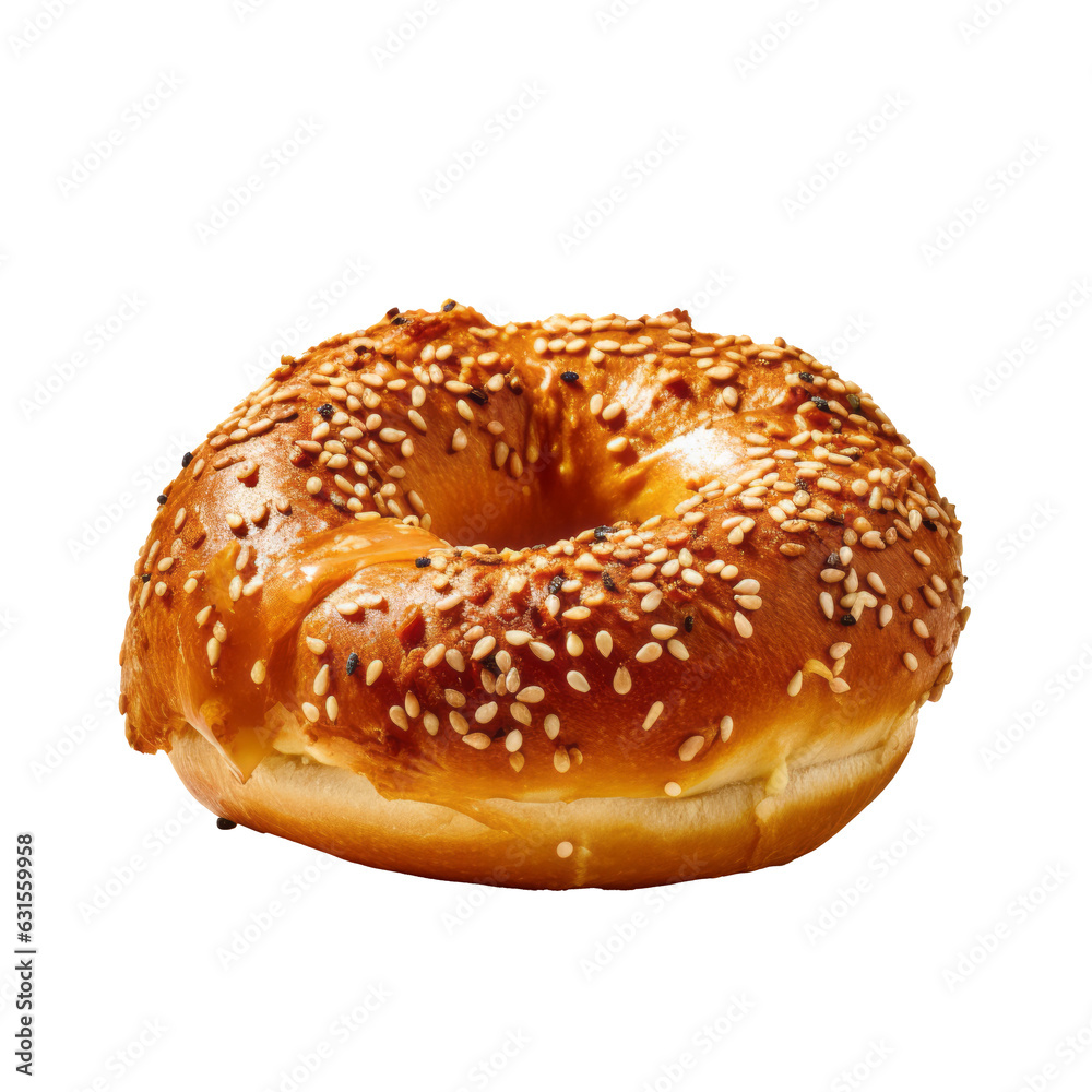 A bagel on a transparent background. A bagel on a transparent background.