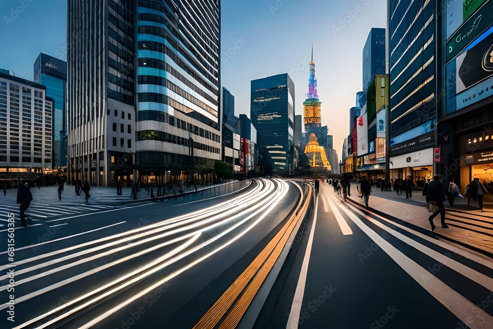 Fototapeta premium The Majestic Grandeur of Long Chinese Buildings