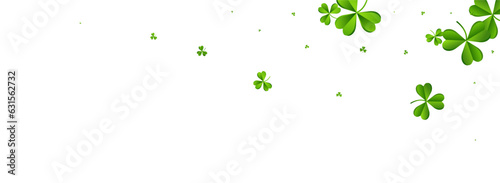 Bright Clover Holiday Vector White Panoramic