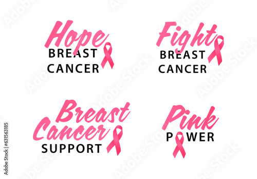 Breast cancer awareness month, vector illustration