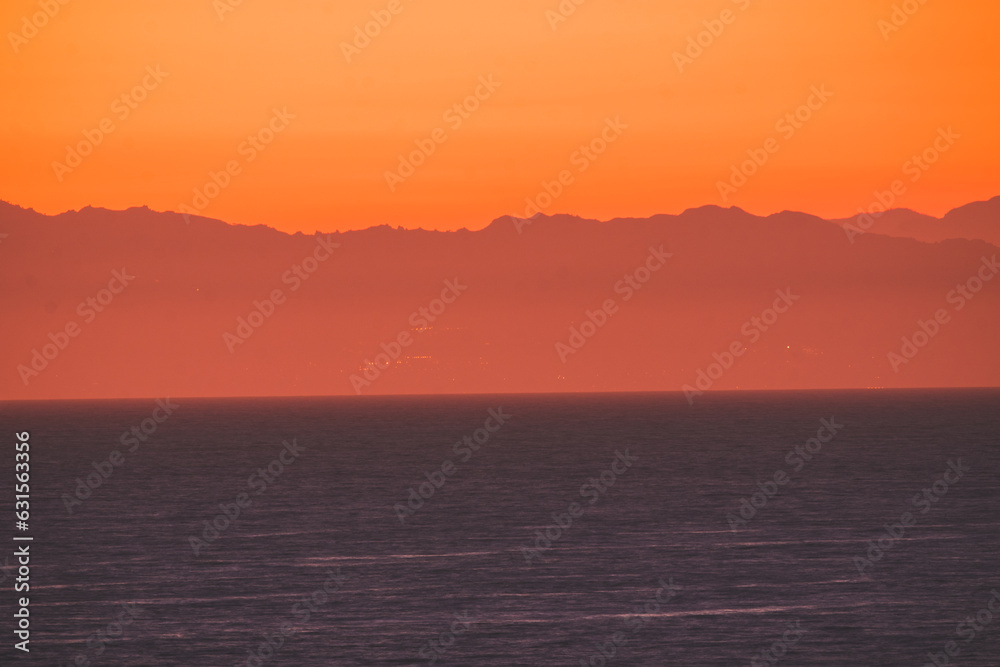 Sunset over the ocean