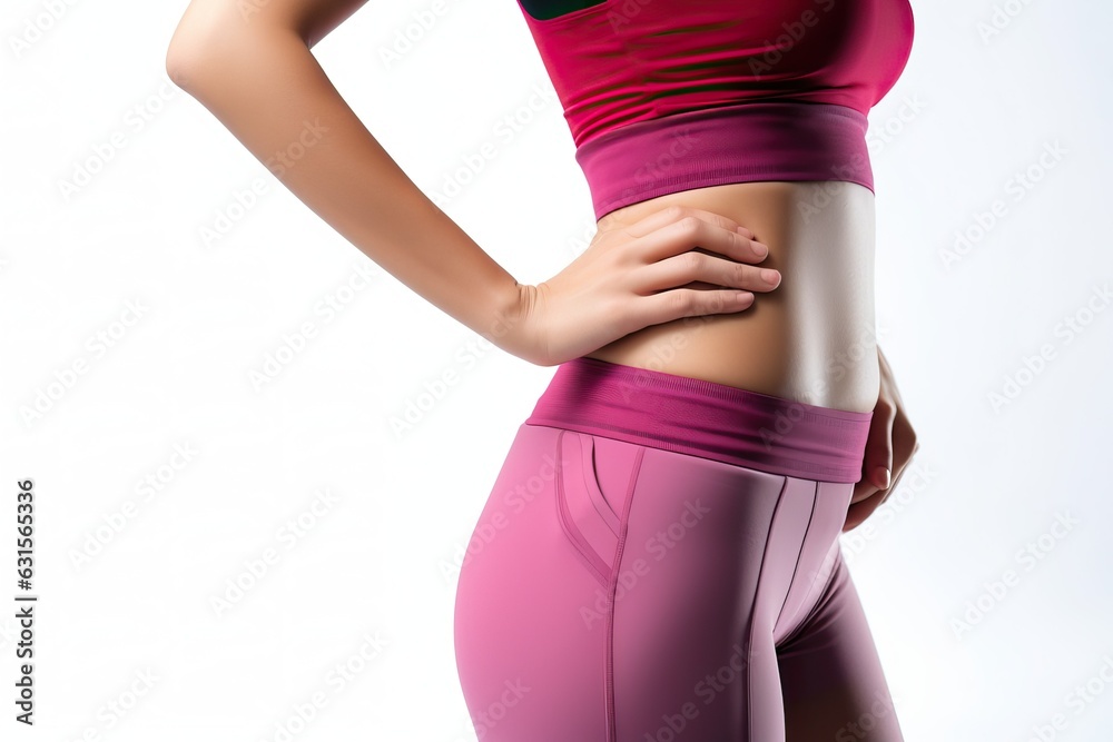 Empowering Fitness Journey: Toned Body of a Slim Woman Engaging in an Intense Exercise Workout, Health and Wellness Concept