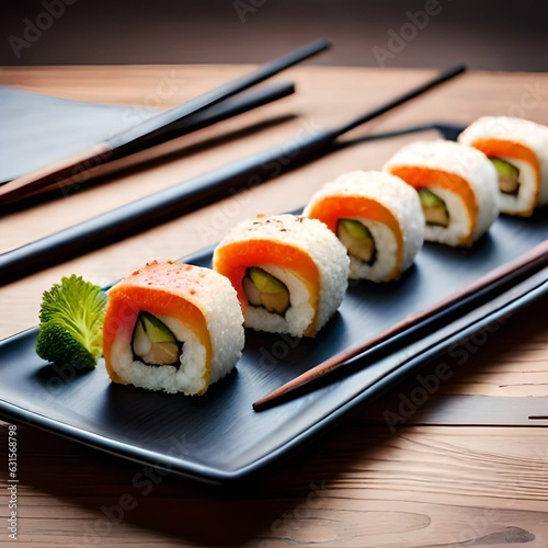 sushi on a plate