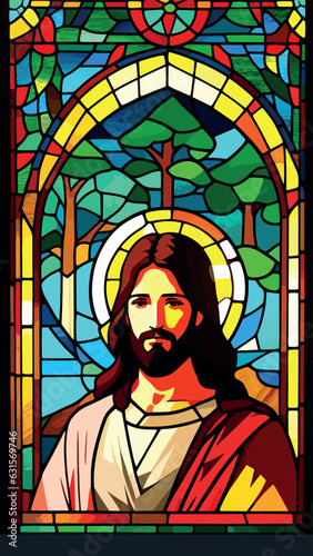stained glass window in church