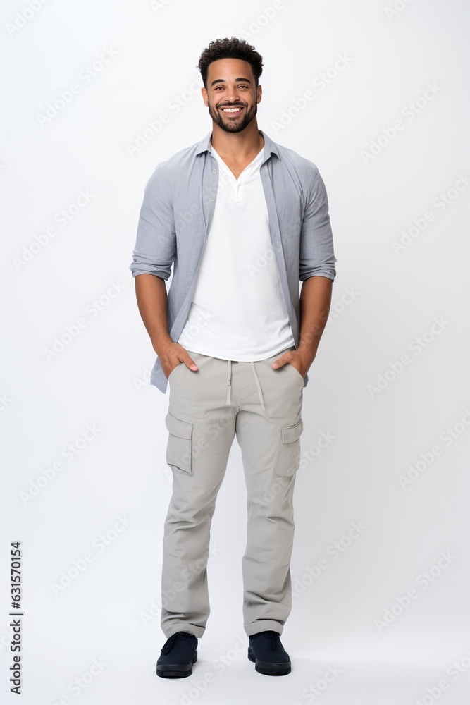 Attractive man in casual cloths with a beard, generative ai Attractive man in casual cloths with a beard, generative ai