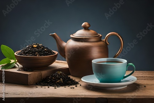 teapot with a cup of coffee 