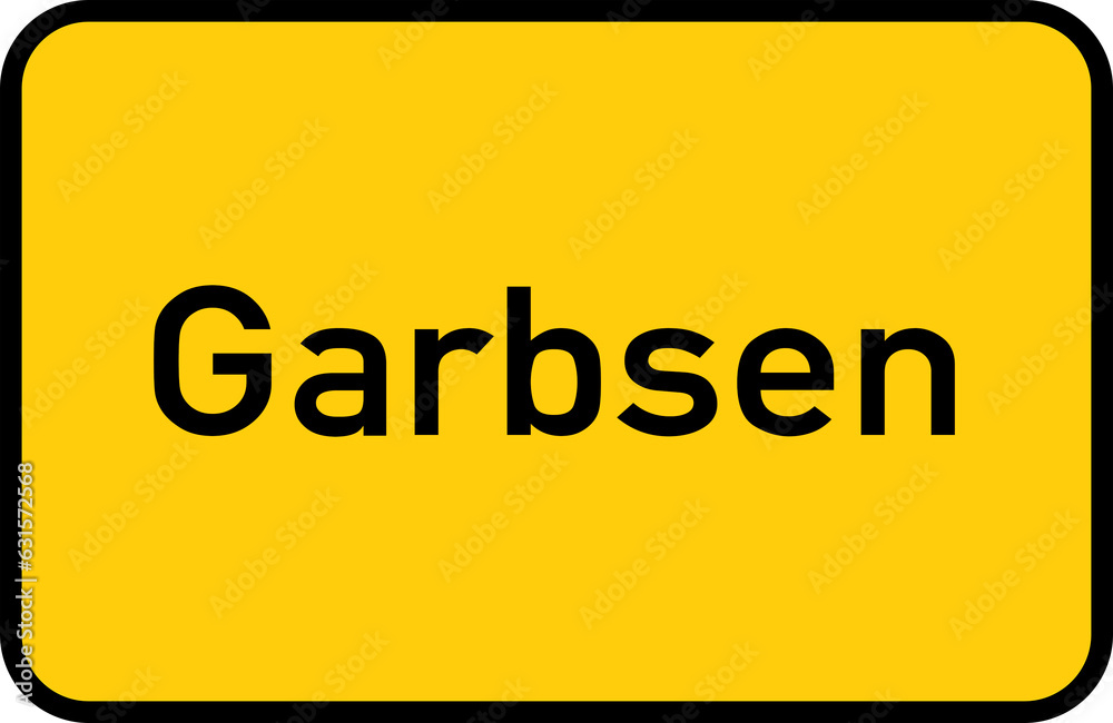 City sign of Garbsen - Ortsschild von Garbsen City sign of Garbsen - Ortsschild von Garbsen