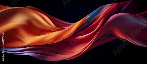 Dancing and flowing colorful silk, abstract background with flowing curves