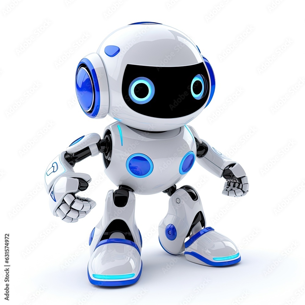 A rendered toy robot android that is playful, cute, and happy. (Generative AI) A rendered toy robot android that is playful, cute, and happy. (Generative AI)