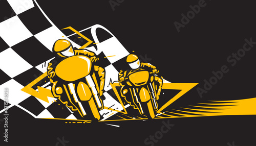 Motorcycle racing background design. Sport superbike concept.