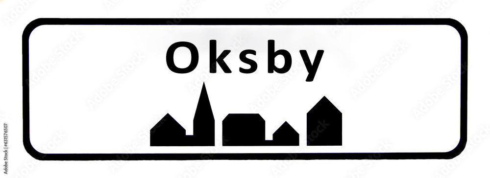 City sign of Oksby - Oksby Byskilt City sign of Oksby - Oksby Byskilt