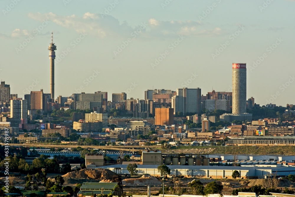 Johannesburg skyline in late afternoon