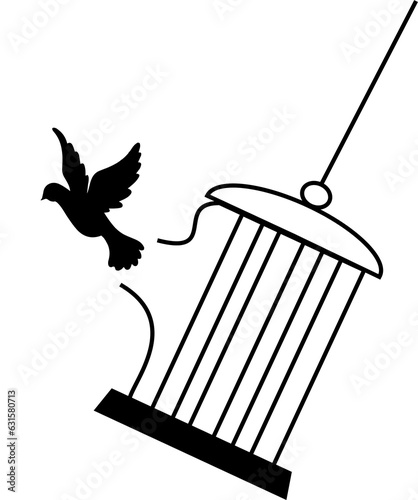 Obraz na plátne "Breaking Boundaries: The Cage and the Bird"
"Embracing the Sky: The Tale of the