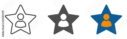 Celebrity vector icons set